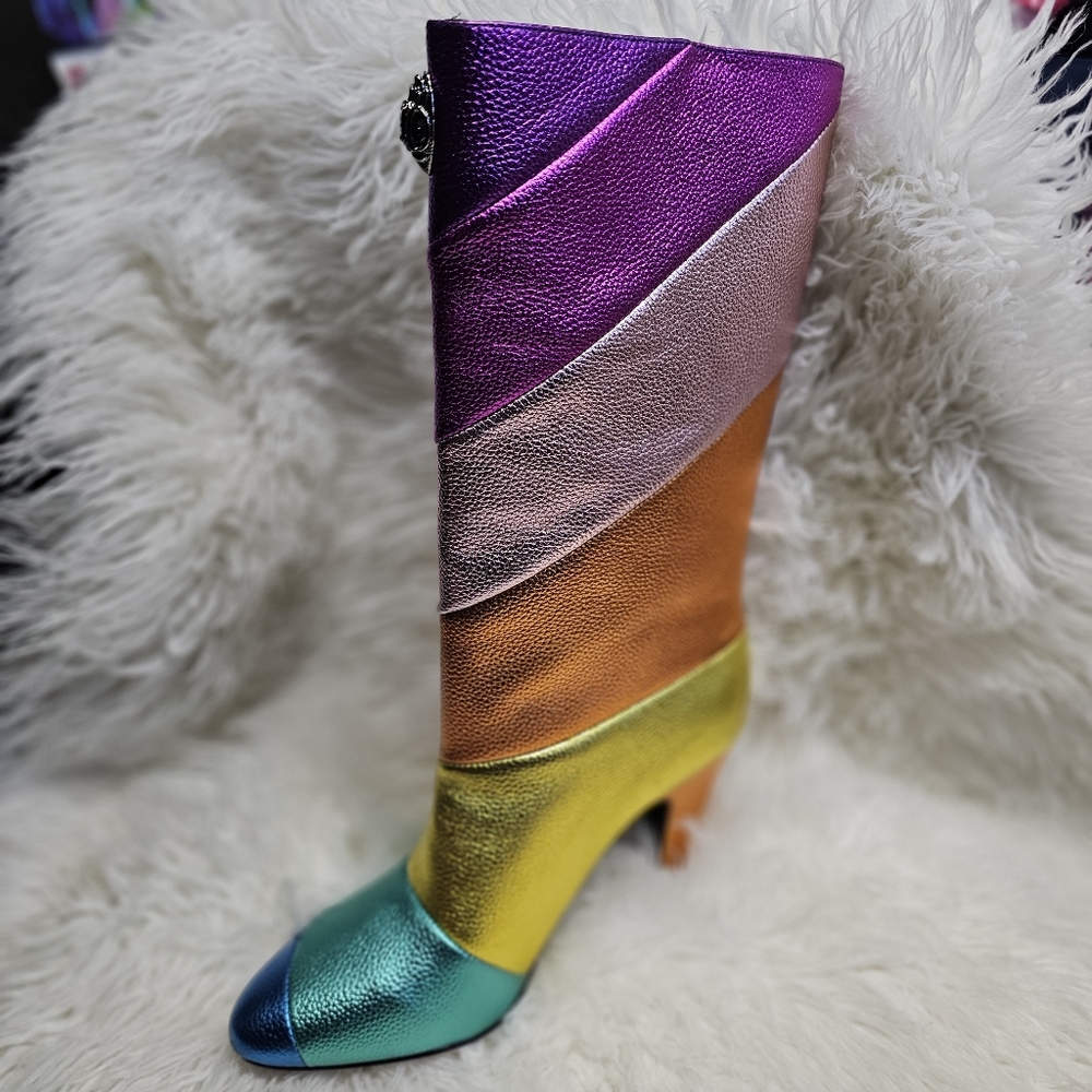 Kurt Geiger Londin Rainbow Heeled Boots (Sz 38.5) - Picture 5 of 8